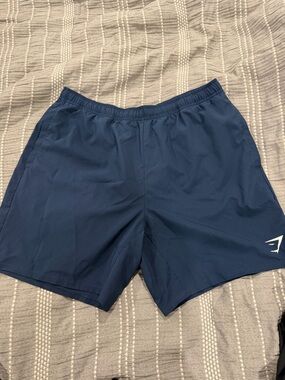 Gymshark Dark Navy Athletic Shorts with Drawstring